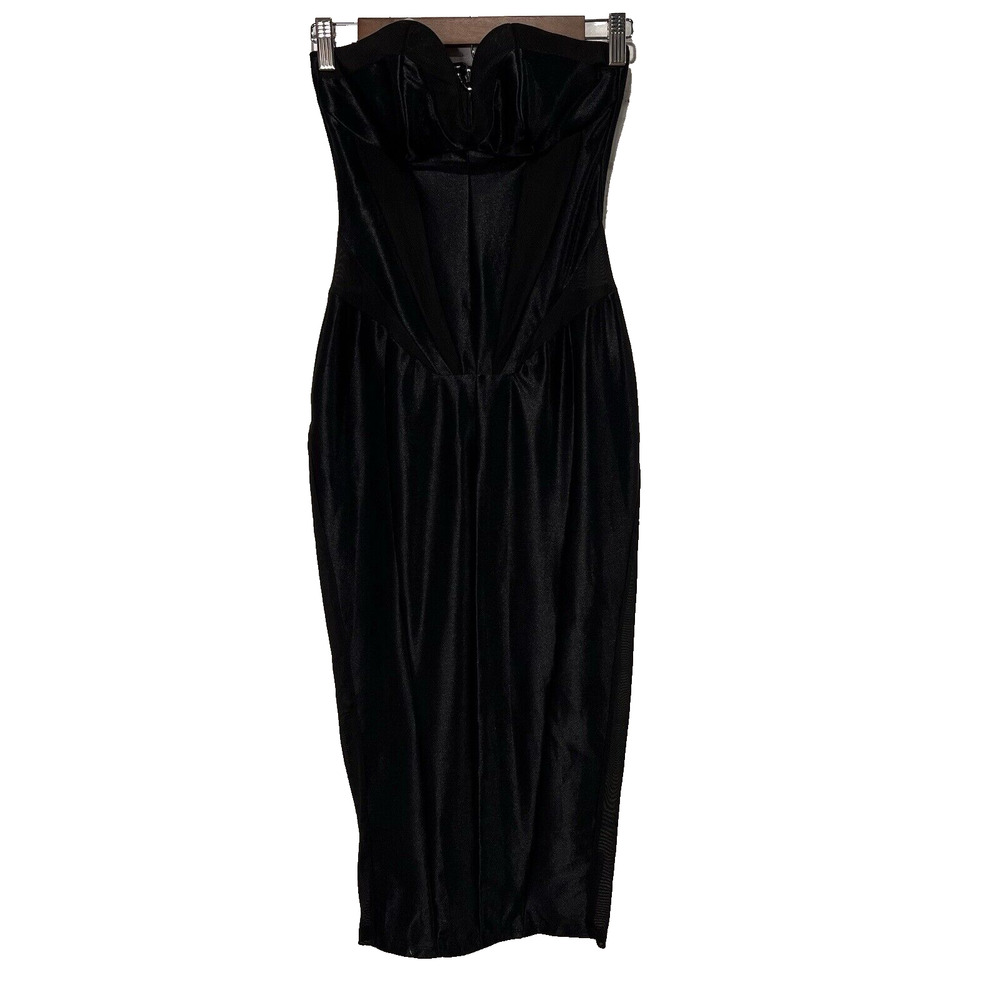 asos DESIGN Woman's Sheer Corset Midi Sweetheart Neckline Dress Size 2